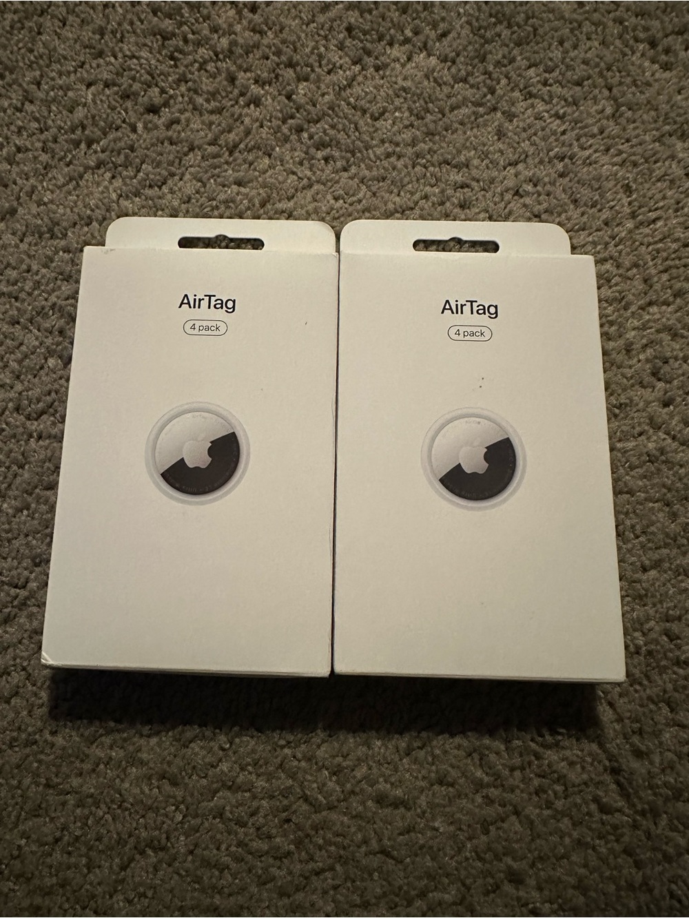 Apple AirTag (2) 4 Pack Bluetooth Tracker White Silver MX542LL/A Model A2187 NEW